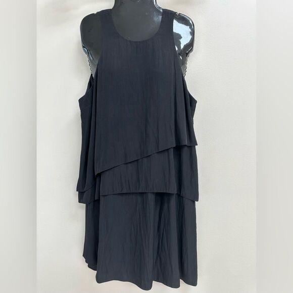 Elizabeth and James Asymmetrical Ruffled Sleeveless Mini Dress L - Picture 1 of 9